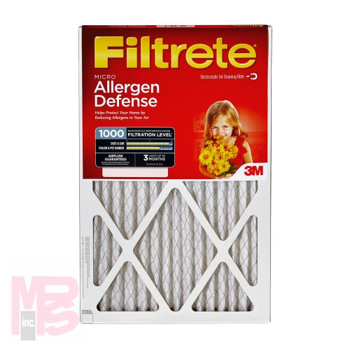 3M Filtrete Micro Allergen Reduction Filters 9829-4pk  17.5 in x 23.5 in x 1 in (44.4 cm x 59.6 cm x 2.5 cm)