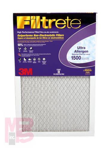 3M Filtrete Ultra Allergen Reduction Filters 2002-4pk  20 in x 20 in x 1 in (50.8 cm x 50.8 cm x 2.5 cm)