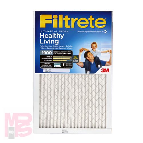 3M Filtrete Ultimate Allergen Reduction Filter UA01-4pk  16 in x 25 in x 1 in (40.6 cm x 63.5 cm x 2.5 cm)