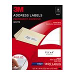 3M Address Labels 3200-E, 1 1/3 in x 4 in, 14/sheet, 100 sheets/pk