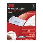 3M Address Labels 3400-F, 1 in x 4 in, 20/sheet, 50 sheets/pk