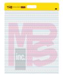 3M Post-it Self-Stick Wall Pad 566PRL  20 in x 23 in (50.8 cm x 58.4 cm) Primary Ruled