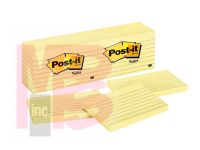 3M Post-it Notes 635  3 in x 5 in (76 mm x 127 mm) Canary Yellow Lined 12 Pads/Pack