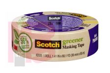 3M  2025-36C  Scotch  Greener  Masking Tape  for Basic Painting 1.41 in x 60.1 yd (36 mm x 55 m) - Micro Parts &amp; Supplies, Inc.