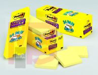 3M 654-24SSCP Post-it Super Sticky Notes 3 in x 3 in (76.2 mm x 76.2 mm) Canary - Micro Parts &amp; Supplies, Inc.