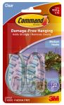 3M 17091CLR-ES Command Medium Clear Hooks Clear Strips - Micro Parts &amp; Supplies, Inc.