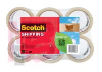 3M Scotch Greener Commercial Grade Shipping Packaging Tape 3750G-6  1.88 in x 49.2 yd (48 mm x 45 m)