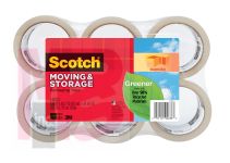 3M Scotch Greener Long Lasting Moving & Storage Packaging Tape 3650G-6  1.88 in x 49.2 yd (48 mm x 45 m) 6 Pack