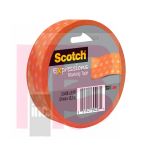3M Scotch Expressions Masking Tape 3437-P8  .94 in x 20 yd (24 mm x 18.2 m) Orange Diamond