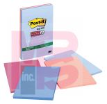 3M Post-it Super Sticky Notes 4621-SSNRP  4 in x 6 in (101 mm x 152 mm) Bali Collection Lined 4 Pads/Pack