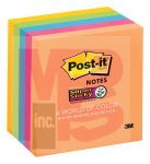 3M Post-it Super Sticky Notes 654-5SSUC  3 in x 3 in (76 mm x 76 mm) Rio de Janeiro Collection