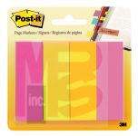 3M Post-it Page Marker 671-4AU  7/8 in x 2 7/8 in x (22.2 mm x 73 mm) Assorted Colors