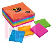 3M Post-it Super Sticky Notes 654-24SSAU  3 in x 3 in (76 mm x 76 mm) Rio de Janeiro Collection