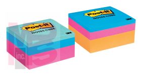 3M Post-it Notes Cube 2027-PKOR  3 in x 3 in (76 mm x 76 mm) Mixed Case Pink Wave and Orange Wave