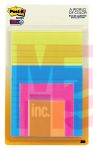 3M Post-it Super Sticky Notes 4622-SSAU  Multi Sizes Rio de Janeiro Collection Lined and Unlined Notes 4 Pads/Pack 45 Sheets/Pad