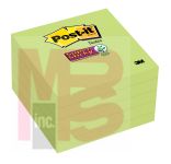 3M Post-it Super Sticky Notes 654-5SSLE  3 in x 3 in (76 mm x 76 mm) Limeade 5 Pads/Pack