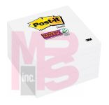 3M Post-it Super Sticky Notes 654-5SSW  3 in x 3 in (76 mm x 76 mm) White 5 Pads/Pack 90 Sheets/Pad