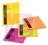 3M Post-it Printed Notes 7679-4-SS  4 in x 5 in Assorted Bright Colors Lined 4 Pads/Pack