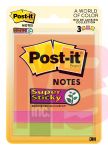 3M Post-it Super Sticky Notes  3321-SSAU 3 in x 3 in (76 mm x 76 mm) Rio de Janeiro Colors