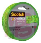 3M Scotch Expressions Masking Tape 3437-P14  .94 in x 20 yd (24 mm x 18.2 m) Jungle Green