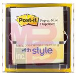 3M Post-it Pop-up Notes Dispenser DS330-BK  3 in x 3 in Black Base Clear Top