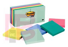 3M Post-it Notes 654-AST 3 in x 3 in (76 mm x 76 mm) Marseille colors 18 per case