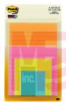 3M Post-it Super Sticky Notes 4622-SSMIA  Multi Sizes Miami Collection 4 Pads/Pack 45 Sheets/Pad