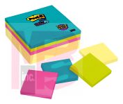 3M Post-it Super Sticky Notes 654-24SSCYM  3 in x 3 in (76 mm x 76 mm) Miami Collection 24 Pads/Pack 90 Sheets/Pad