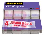 3M Scotch GiftWrap Tape 415  3/4 in x 850 in (19 mm x 21.5 m)