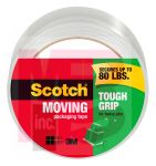 3M Scotch Tough Grip Moving Packaging Tape 3500  1.88 in. x 54.6 yd. 1 Roll/Pack