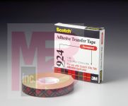 3M Scotch ATG Adhesive Transfer Tape 924 Clear 2.0 in x 36 yd 2.0 mil 24 per case Bulk