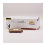 Scotch ATG Adhesive Transfer Tape 969, 0.50 in x 18 yd 5.0 mil, 72 per case