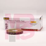 3M 969 Scotch(R) ATG Adhesive Transfer Tape Clear 1.5 in x 36 yd 5.0 mil - Micro Parts &amp; Supplies, Inc.