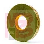 3M VHB Tape RP25 Gray 1 in x 36 yd 0.025 in (0.6 mm) 9 rolls per case Bulk