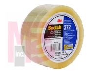 3M Scotch High Performance Box Sealing Tape 372 Clear 48 mm x 100 m 36 Individually Wrapped Rolls Per Case Conveniently Packaged