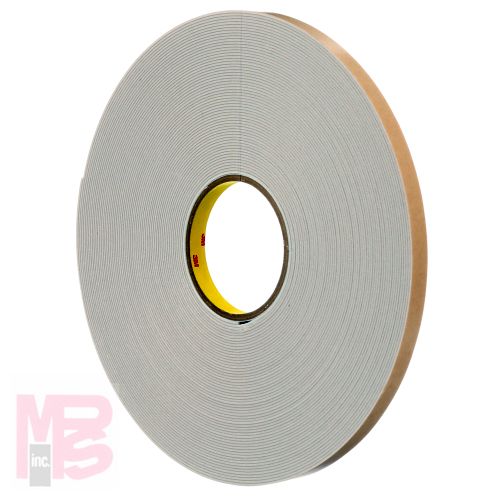 3M Double Coated Foam Tape 4496W White  54 in x 36 yd Bulk  1 per case