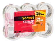 3M Scotch Long Lasting Storage Packaging Tape 3650-6  1.88 in x 54.6 yd (48 mm x 50 m) 6 rolls/pack - 6 packs/case