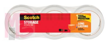 3M Scotch Long Lasting Storage Packaging Tape 3650-3  1.88 in x 54.6 yd (48 mm x 50 m) 3pk