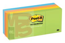 3M Post-it Notes  653-AU 1 3/8 in x 1 7/8 in (34.9 mm x 47.6 mm Jaipur colors