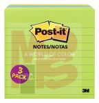 3M Post-it Notes  675-3AUL 4 in x 4 in (101 mm x 101 mm) Jaipur colors. 3 pads 200 sheets/pad