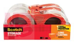 3M Scotch Long Lasting Storage Packaging Tape with dispenser  3650S-4RD 1.88 in x 38.2 yd (48 mm x 35 m)