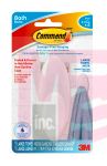 3M BATH17-ES Command Large Towel Hook Water-Resistant Strips Clear Frosted - Micro Parts &amp; Supplies, Inc.