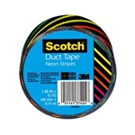 3M 910-NST-C Scotch(R) Duct Tape 1.88 in x 10 yd (48 mm x 9.14 m) Neon Stripes - Micro Parts &amp; Supplies, Inc.