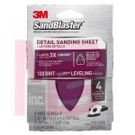 3M SandBlaster Mouse/Corner Cat Sandpaper Sheets 9672SB-ES  120 grit 4/pk