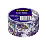 3M Scotch(R) Duct Tape 910-PPP-C, 1.88 in x 10 yd (48 mm x 9,14 m), Purple Paisley