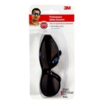 3M 90763-8V025 Performance Safety Eyewear Black Frame/Blue Mirror Lens - Micro Parts &amp; Supplies, Inc.