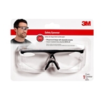 3M 90791-80025 Safety Eyewear Black Frame/Clear Wrap-Around Lens - Micro Parts &amp; Supplies, Inc.