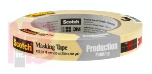 3M  2020-18A  Scotch  General Purpose  Masking Tape .70 in x 60.1 yd (18 mm x 55 m) - Micro Parts &amp; Supplies, Inc.