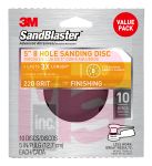 3M SandBlaster 5" 8-hole Sanding Discs 99525ES  220 grit 10-pak