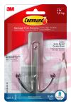 3M Command Large Double Bath Hook  Satin Nickel BATH36-SN-ES